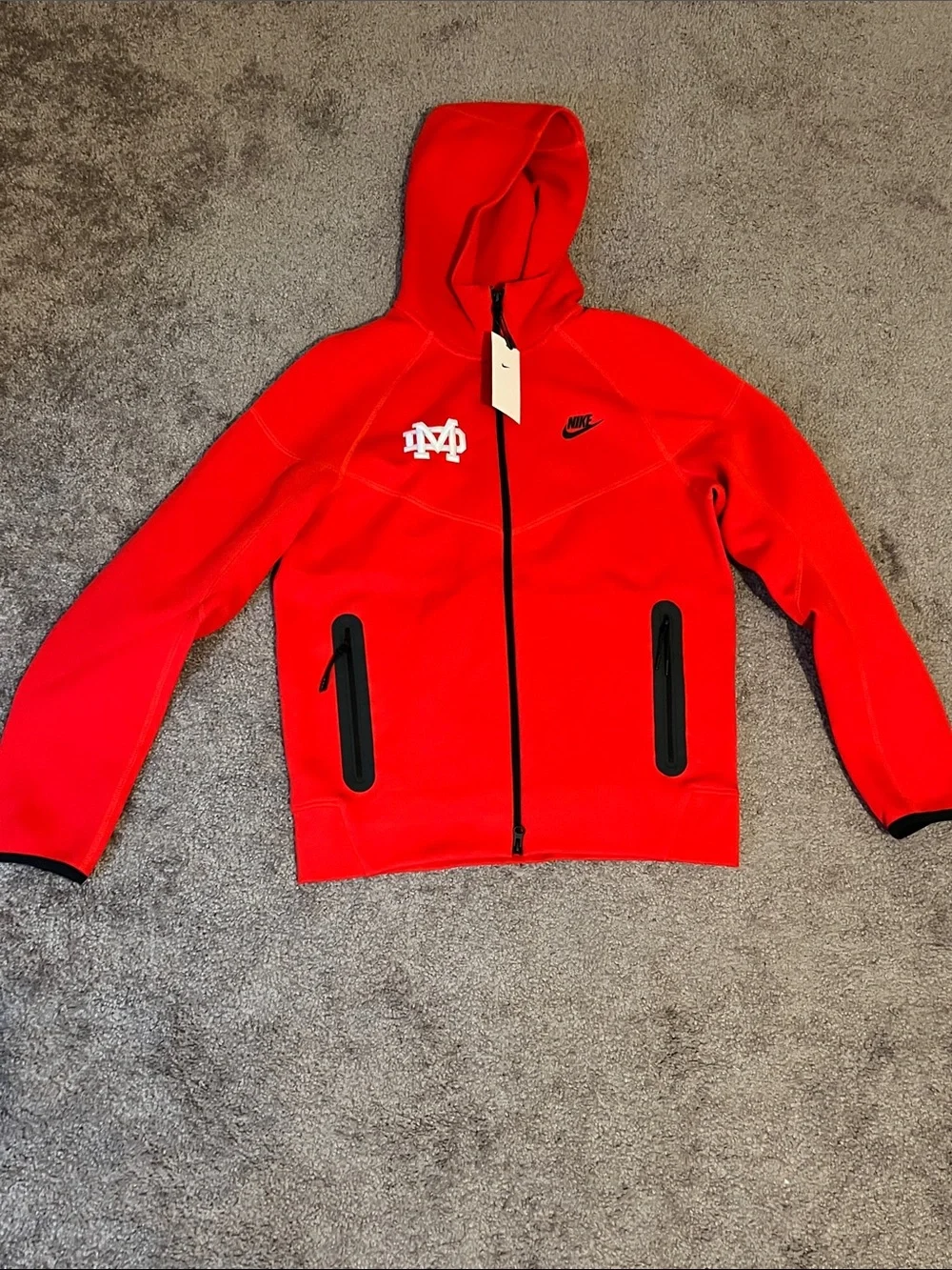Nike (Mater Dei) Red & Black Hooded Zip Jacket